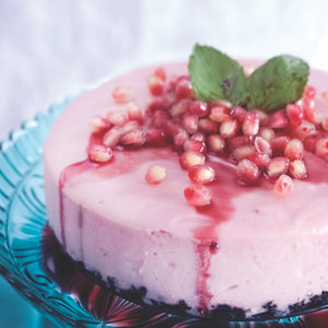 Pomegranate Cheesecake With Pomegranate Syrup