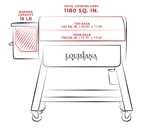 Louisiana Grills 1200 Black Label Series Grill With WiFi Control