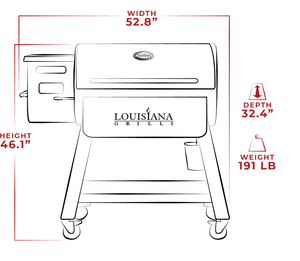 Louisiana Grills Ambiance Bull Pit 1000 Pellet Grill & Smoker With WIFI Control